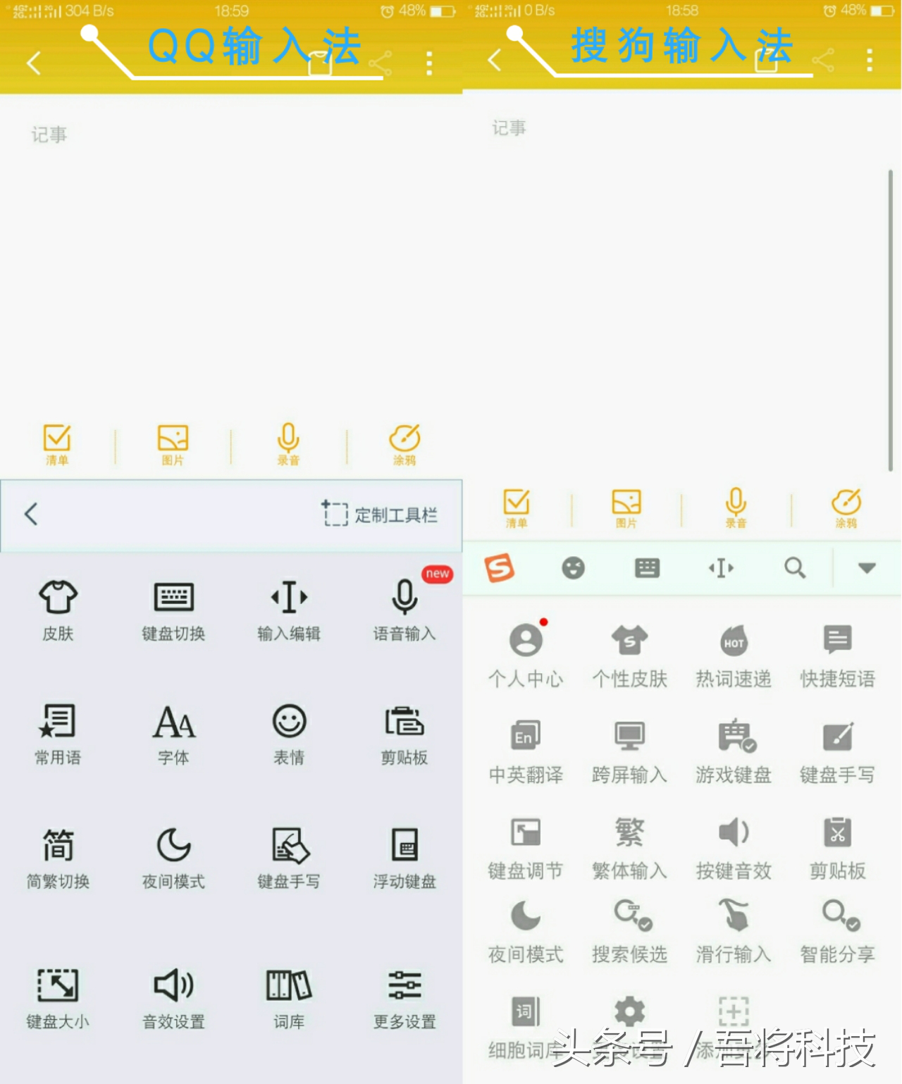 QQ輸入法與搜狗輸入法對比之評測