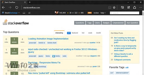 Win10全新Edge瀏覽器酷黑皮膚：很性感