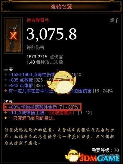 《暗黑破壞神3》金幣裝一覽 速刷金幣裝備推薦