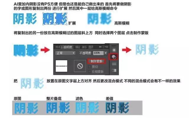 用AI制做陰影投影