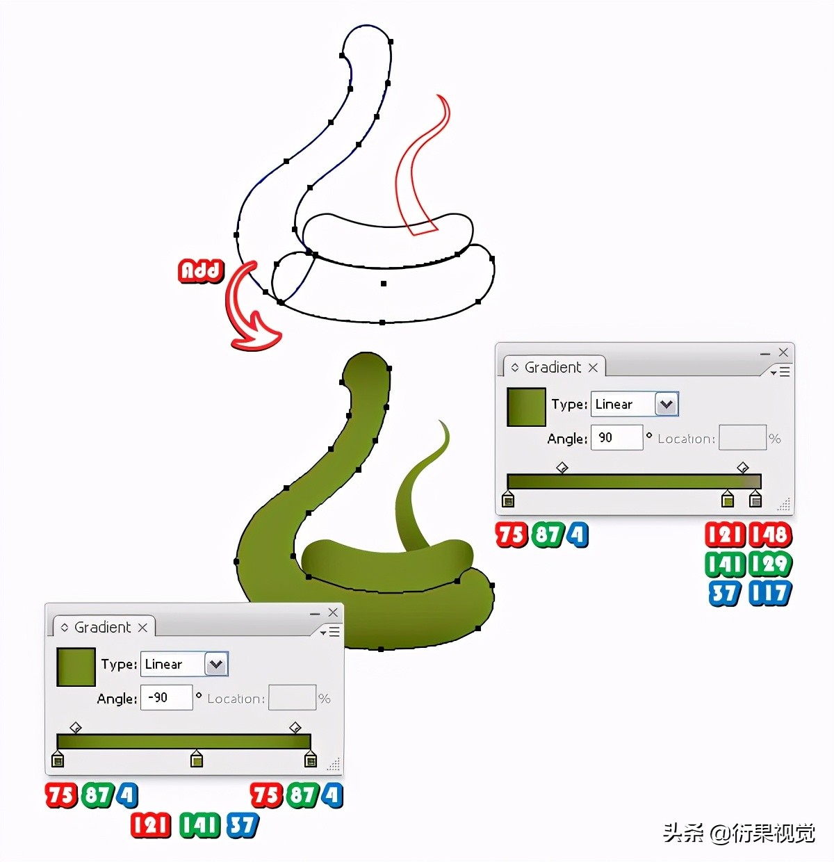 AI軟件教程，繪制卡通圖形操作步驟