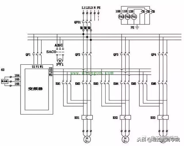 變頻器一拖多二次電氣原理圖設(shè)計(jì)