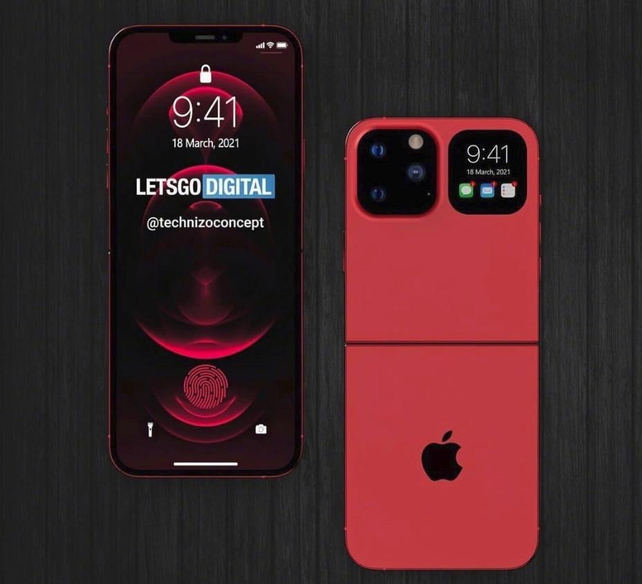 蘋(píng)果+三星=？海外曝光iPhone Flip折疊屏手機(jī)渲染圖