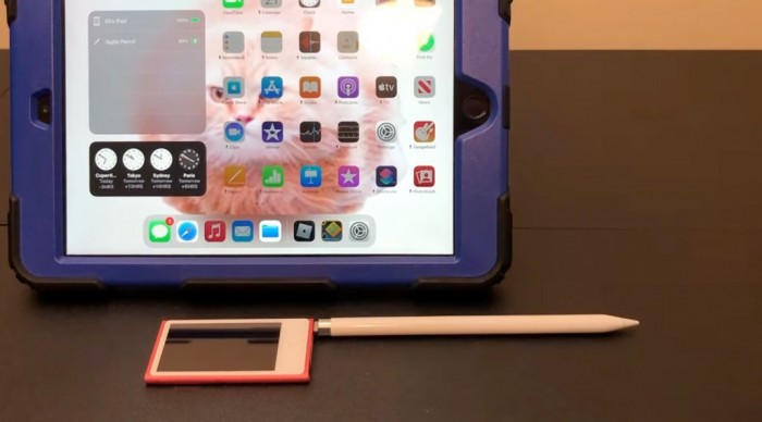 實測:iPod Nano 7可以為Apple Pencil充電